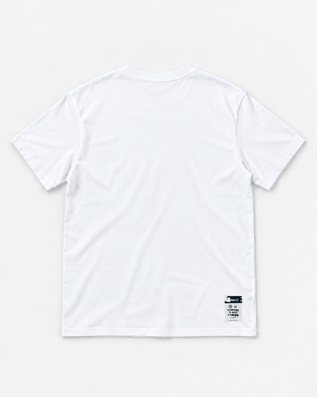 Surfing Is Not a Crime - White T-Shirt Big Logo