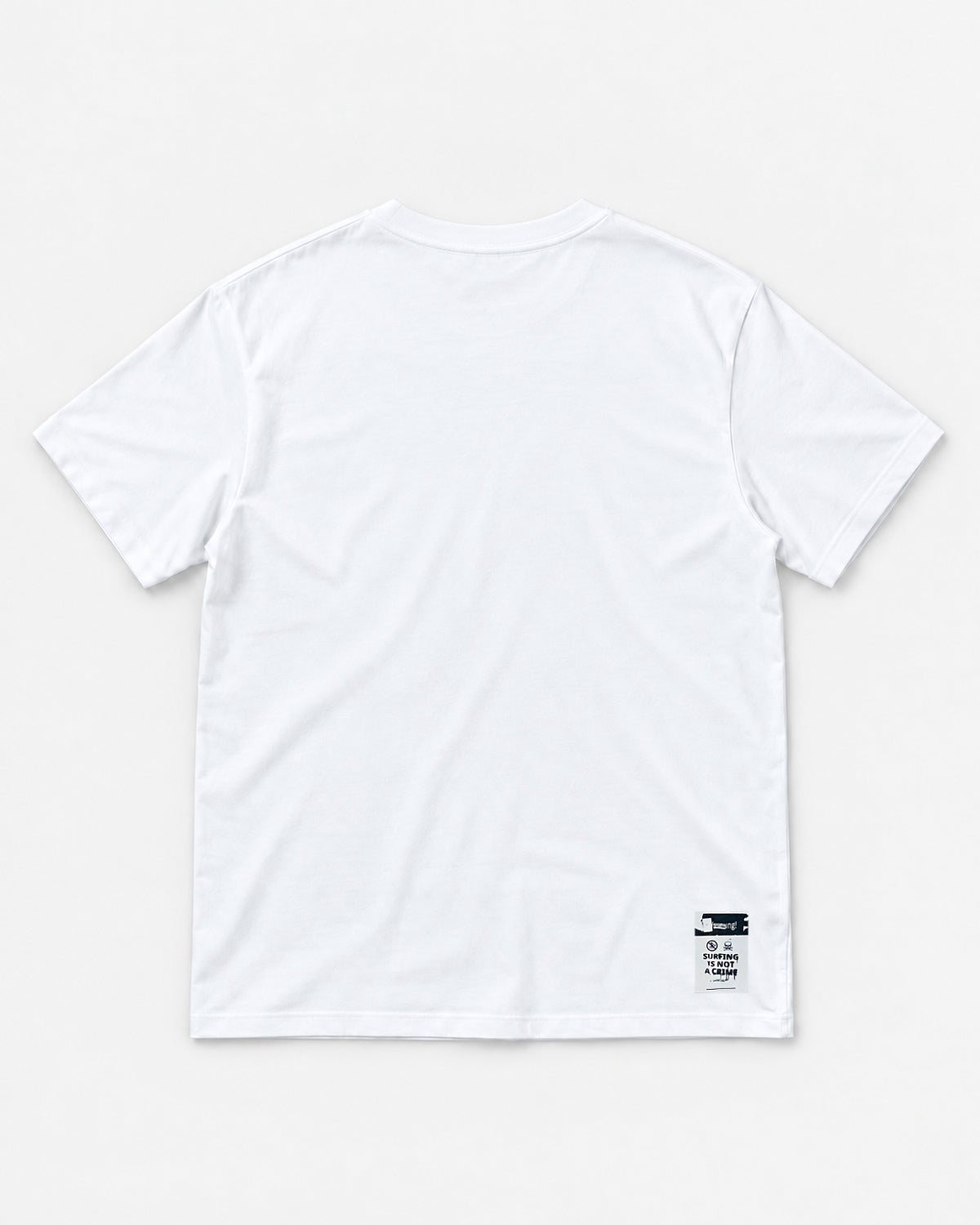 Surfing Is Not a Crime - White T-Shirt Big Logo