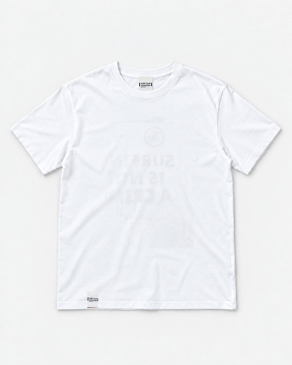 Surfing Is Not a Crime - White T-Shirt Big Back