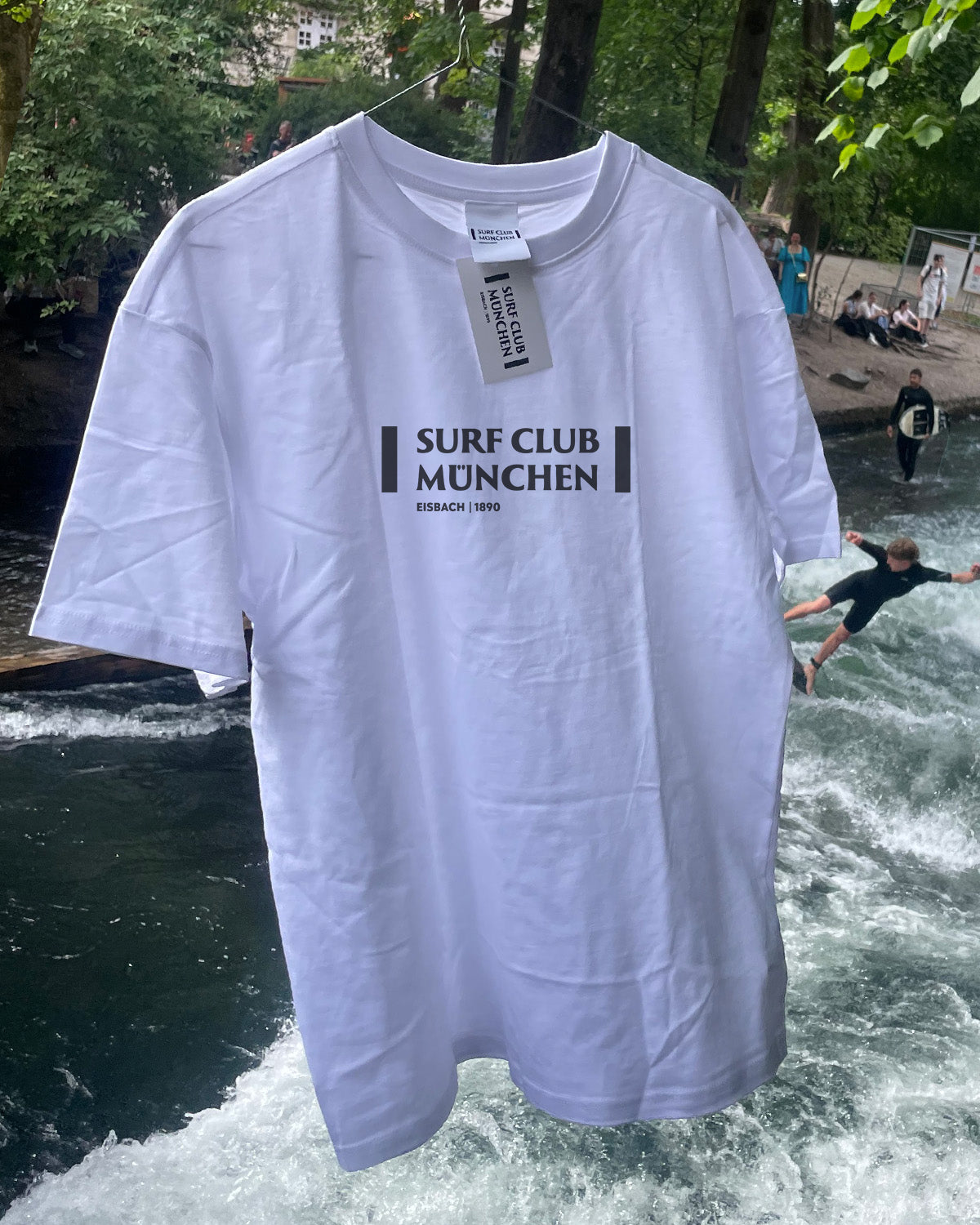 Surfing Is Not a Crime Big Logo T-Shirt — front